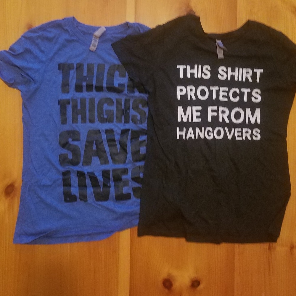 FREE lot of 2 Next Level graphic tees